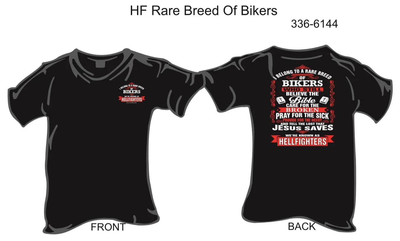 336-6144 T-Shirt, Short Sleeve, Rare Breed of Bikers ... (Black, members only)