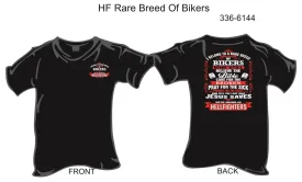 336-6144 T-Shirt, Short Sleeve, Rare Breed of Bikers ... (Black, members only)