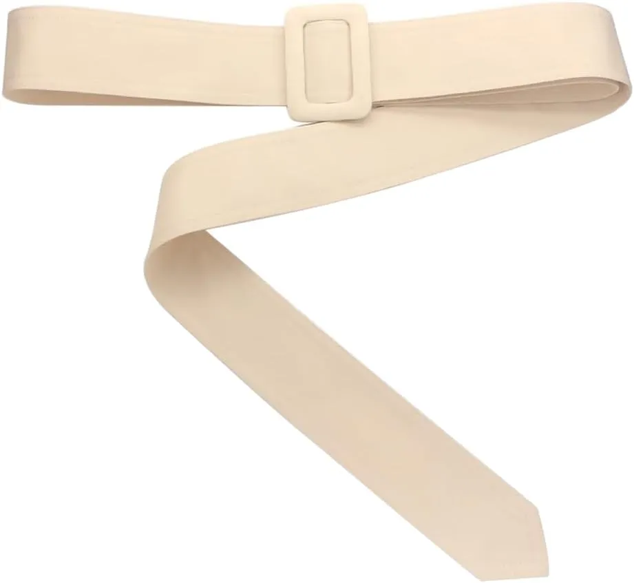 63" x 1.97" Trench Coat Belt Replacement No Hole Waist Band Fixed Buckle Tie Belt for Overcoat