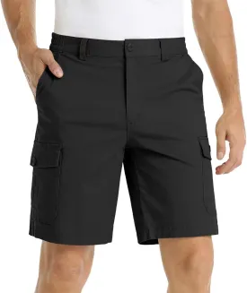 Athletic Cargo Shorts for Men Casual Lightweight Baggy Button Zipper Pants Loose Pockets Summer Beach Half Pants