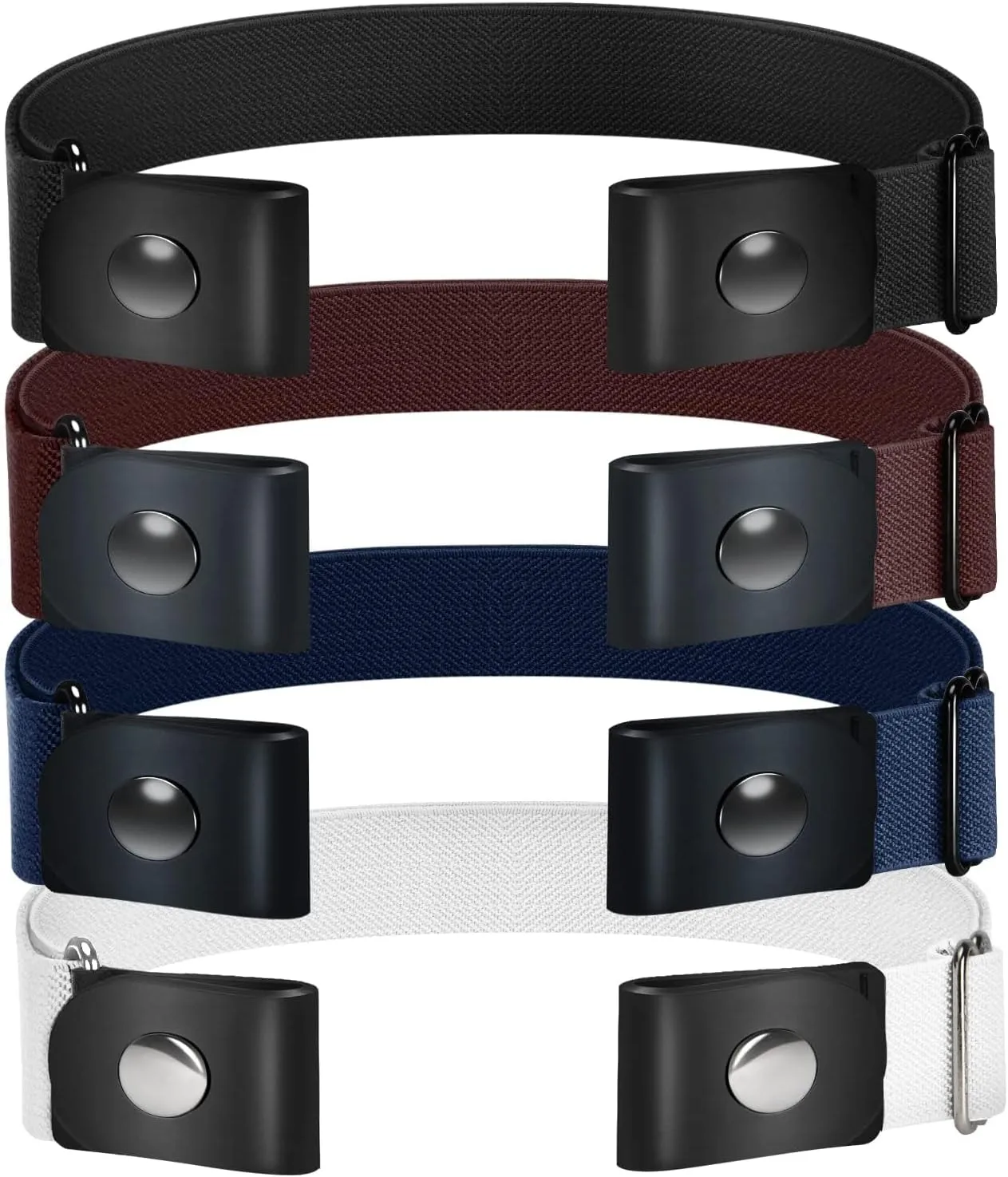 Belts for Women/Men Buckle Free Elastic Belt Invisible No Buckle Stretch Waist Belt For Jean Pants,Dresses,No Bulge