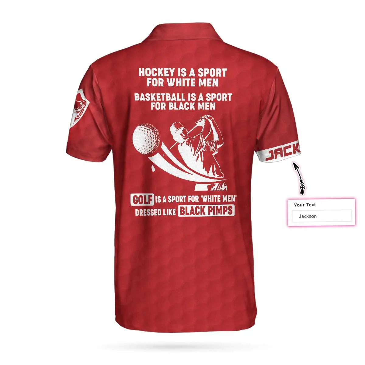Black Pimps Sunday Red American Flag Golf Custom Polo Shirt, Personalized Shirt For Golfers Coolspod