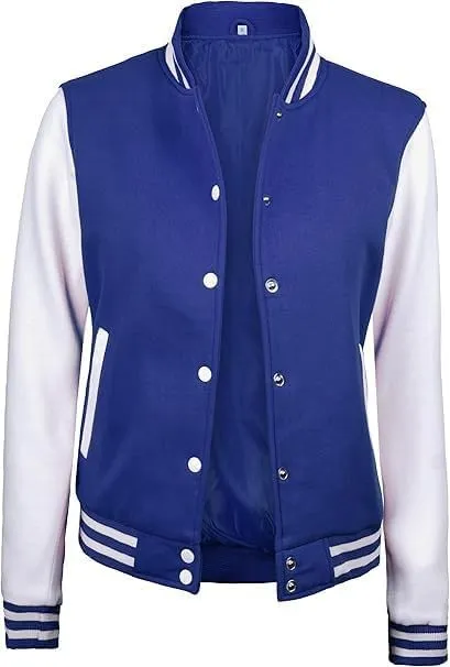 Bomber Varsity Jacket Women - Classic Letterman Jacket Woman in both Standard and Cropped Women Jacket Style