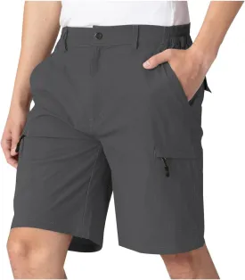Cargo Shorts for Men Summer Casual Knee Length Water Resistant Work Fishing Hiking Shorts Elastic Waist Short Pants