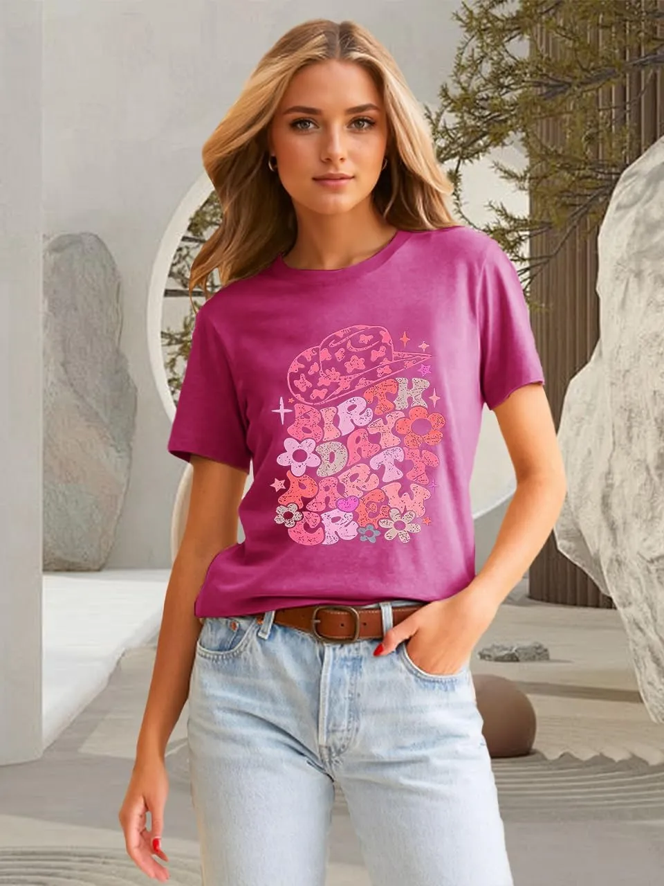 Country Music Women Tops Funny Graphic T-Shirt Cute Tops for Women Vintage Graphic Tees Letter Shirts for Women