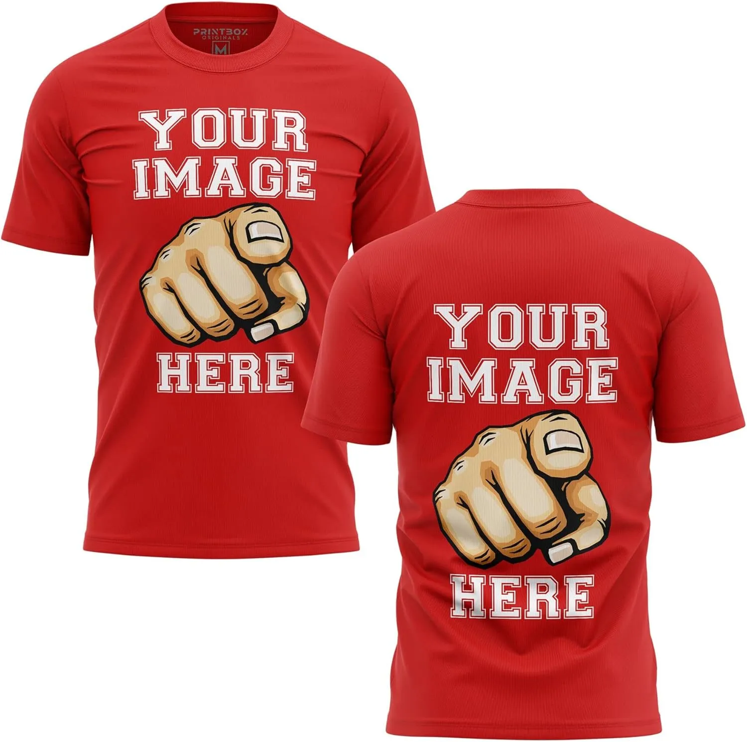Custom Shirt for Men, ADD Your Image to Front and Back Printing, Customized Tshirts Design Your Own