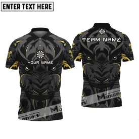 Darts Premium Tiger Pattern Multicolor Options Personalized Name, Team Name 3D Polo Shirt
