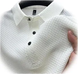 Elavure - The Prestigio Polo Shirt, Men's Short Sleeve Solid Stretch Pique Polo Shirt Quick Dry Casual Workout Tshirt