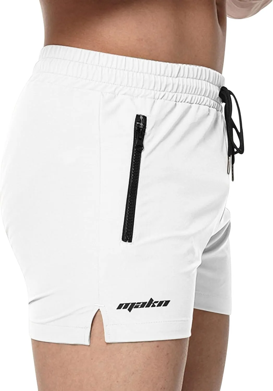 Gym Shorts Men Zipper Pockets Quick Dry Athletic Workout Basketball Running Shorts Lightweight 5 Inch Pants