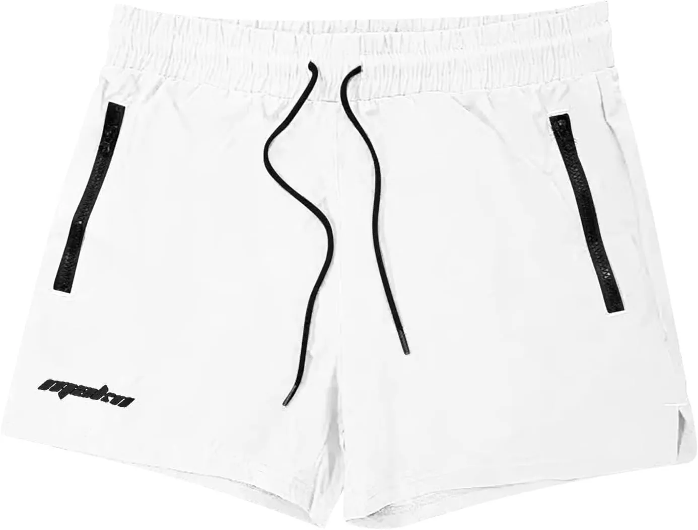 Gym Shorts Men Zipper Pockets Quick Dry Athletic Workout Basketball Running Shorts Lightweight 5 Inch Pants