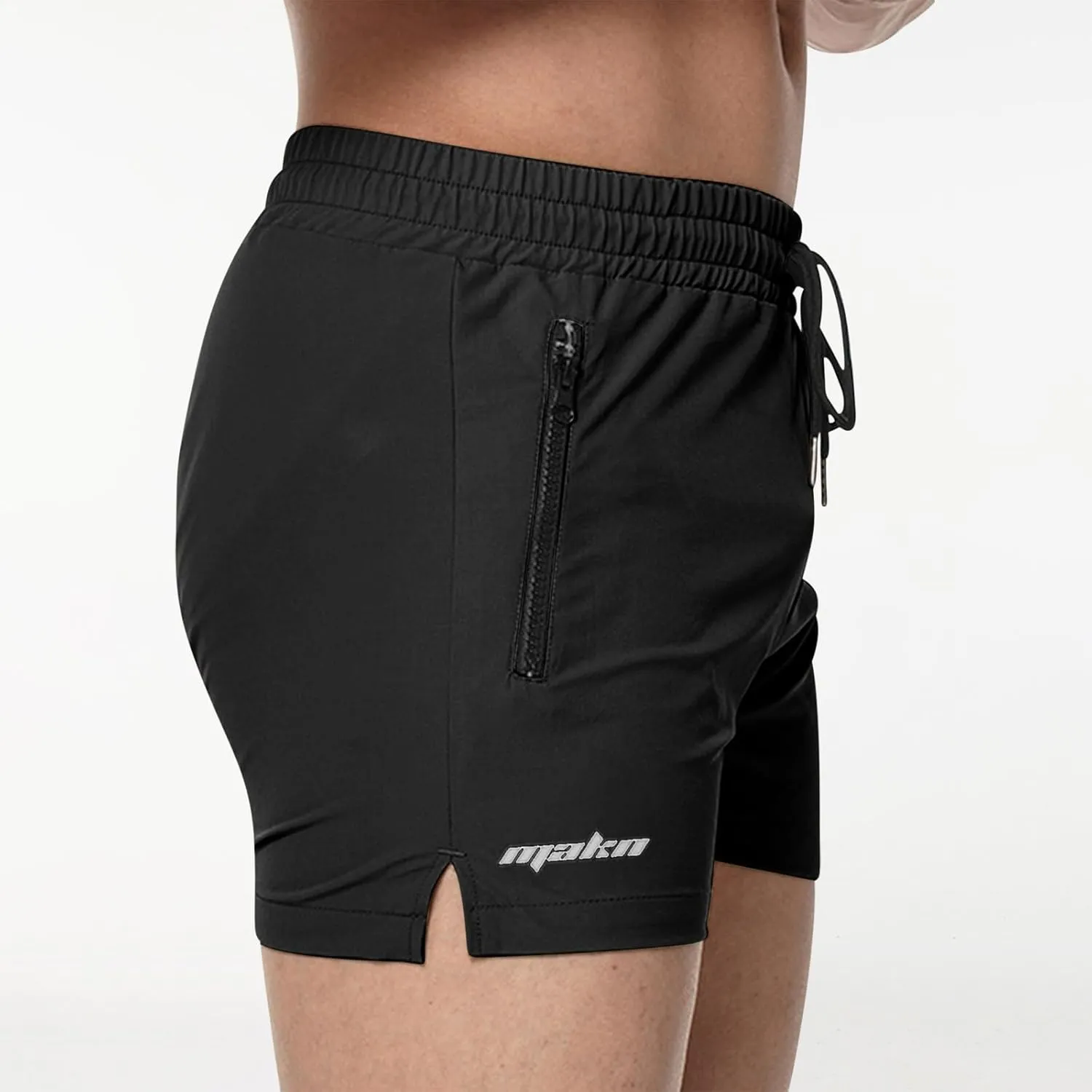 Gym Shorts Men Zipper Pockets Quick Dry Athletic Workout Basketball Running Shorts Lightweight 5 Inch Pants