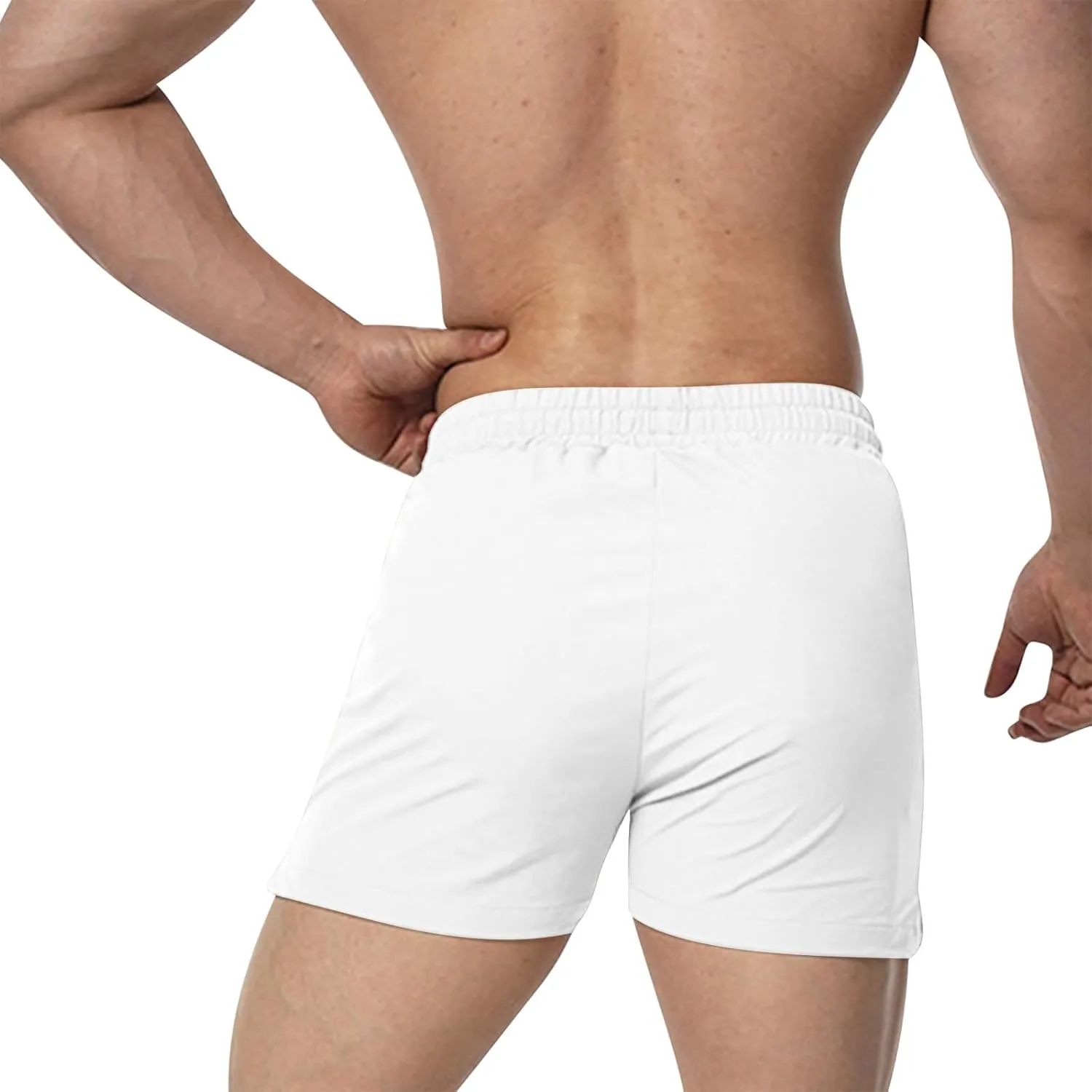 Gym Shorts Men Zipper Pockets Quick Dry Athletic Workout Basketball Running Shorts Lightweight 5 Inch Pants