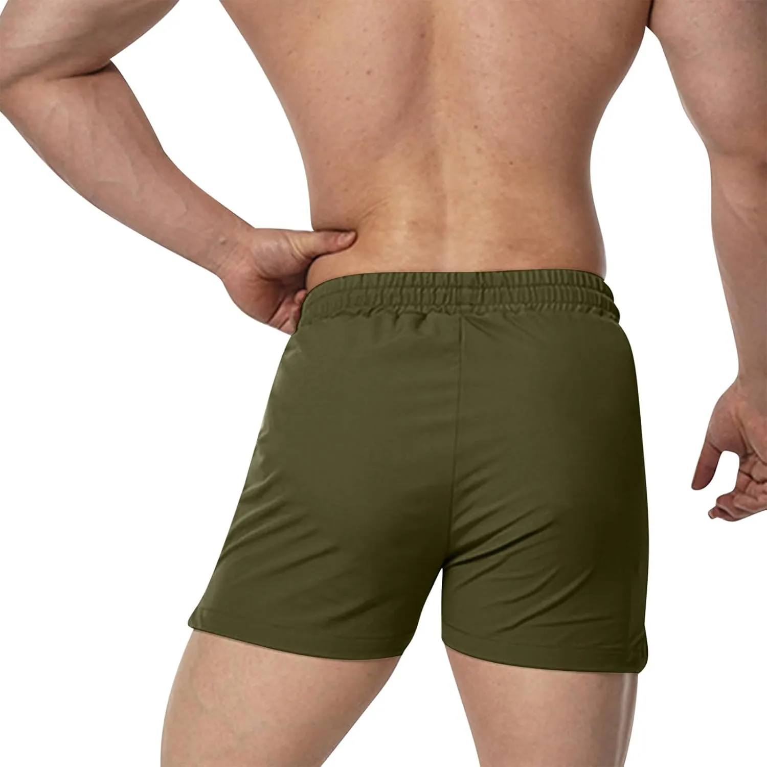 Gym Shorts Men Zipper Pockets Quick Dry Athletic Workout Basketball Running Shorts Lightweight 5 Inch Pants