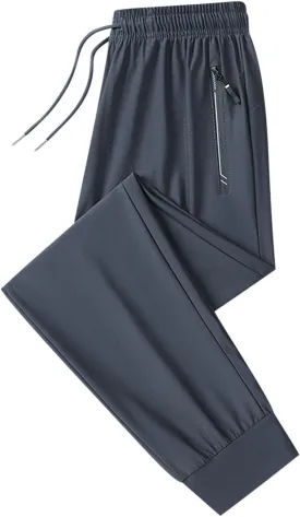 Hiking Pants Men Waterproof Lightweight Running Joggers Quick Dry Athletic Pant Sports and Outdoors with Zipper Pockets