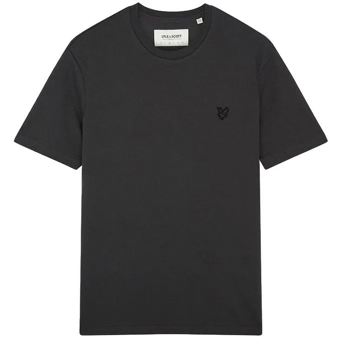 Lyle and Scott Mens Tonal Eagle T Shirt Gunmetal