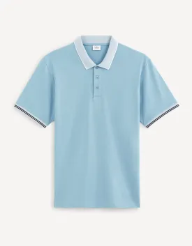 Men - Knitted - Polo Shirt - Long sleeves
