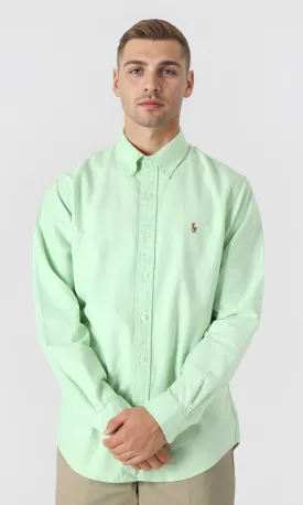 Men Slim Fit Oxford Shirt -PRL (Light Green)