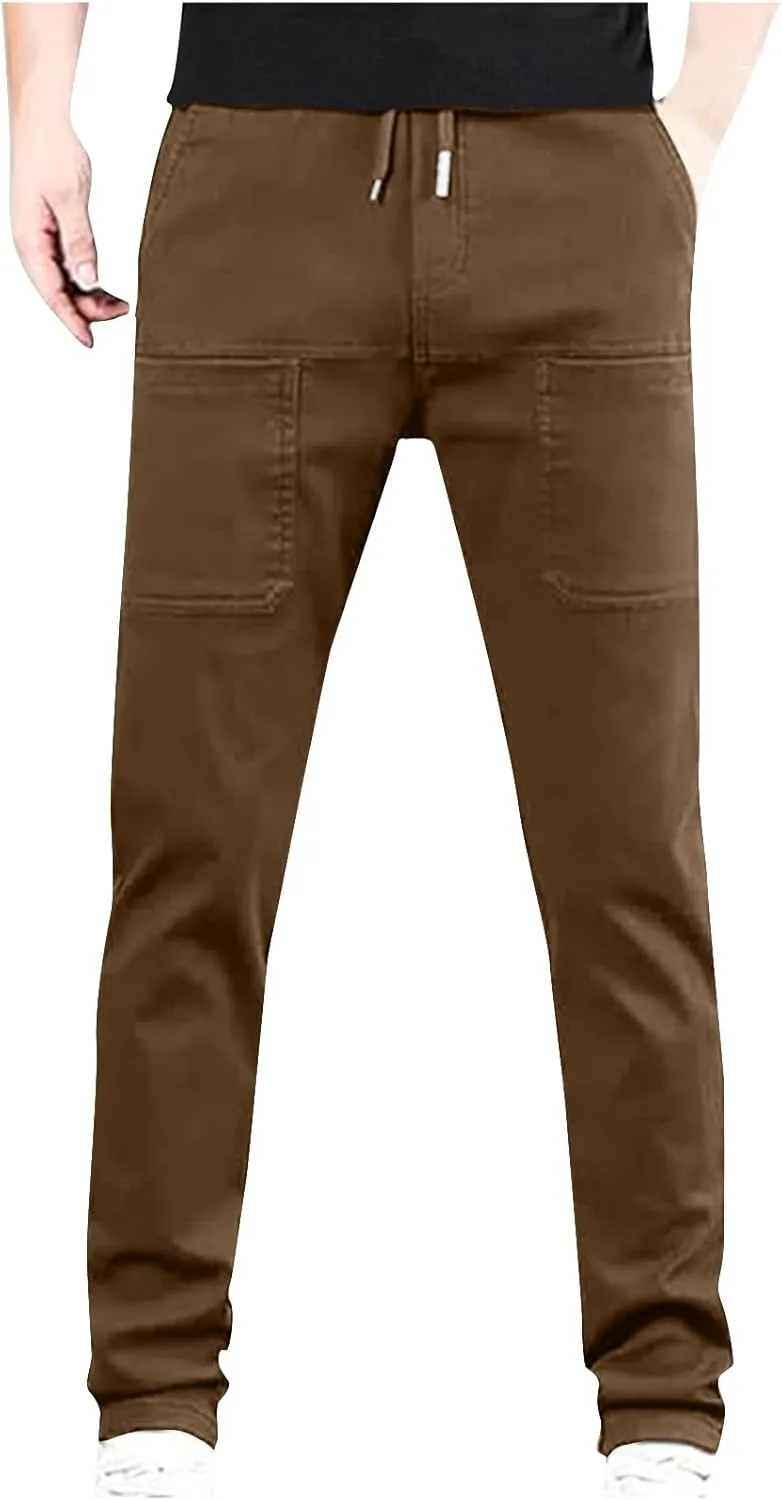 Mencomfy Cargo Pants Multipants - High Stretch Multi Pocket Durable Cargo Pants for Men Comfort Cargo Hiking Pant