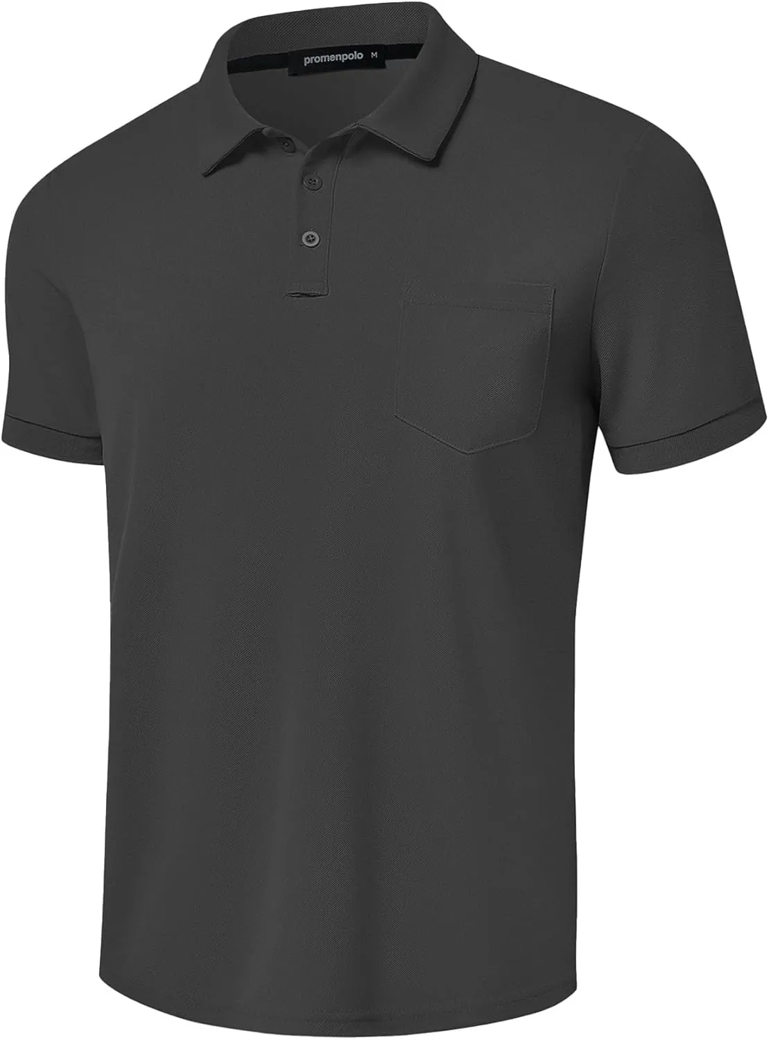 Men's Classic Short Sleeve Polo Shirt Casual Lightweight Solid Golf Shirts with Pocket