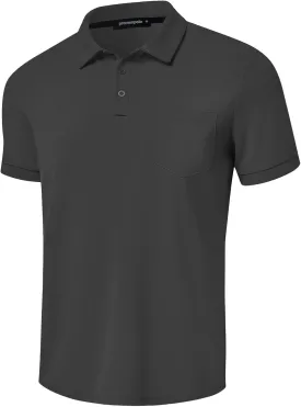 Men's Classic Short Sleeve Polo Shirt Casual Lightweight Solid Golf Shirts with Pocket