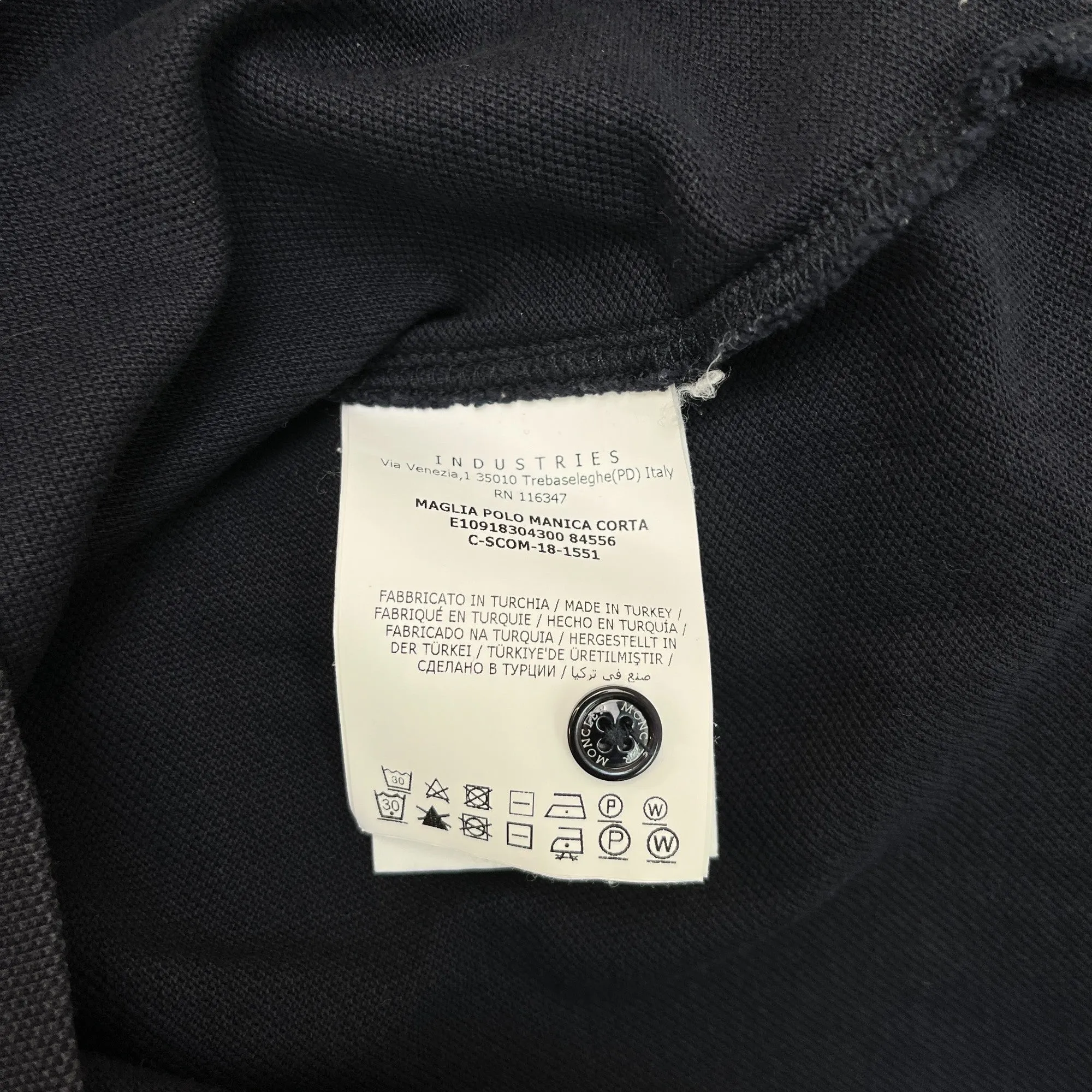 Men's Maglia Polo Shirt Black Size M