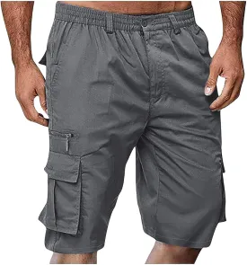 Men's Shorts Hiking 2025 Casual Outdoor Elastic Waist Shorts Travel Summer Athletic Big and Tall Fashion Short Pants