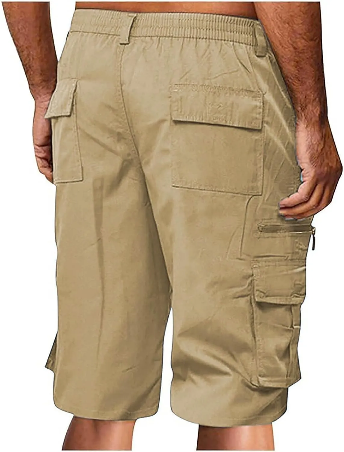Men's Shorts Hiking 2025 Casual Outdoor Elastic Waist Shorts Travel Summer Athletic Big and Tall Fashion Short Pants