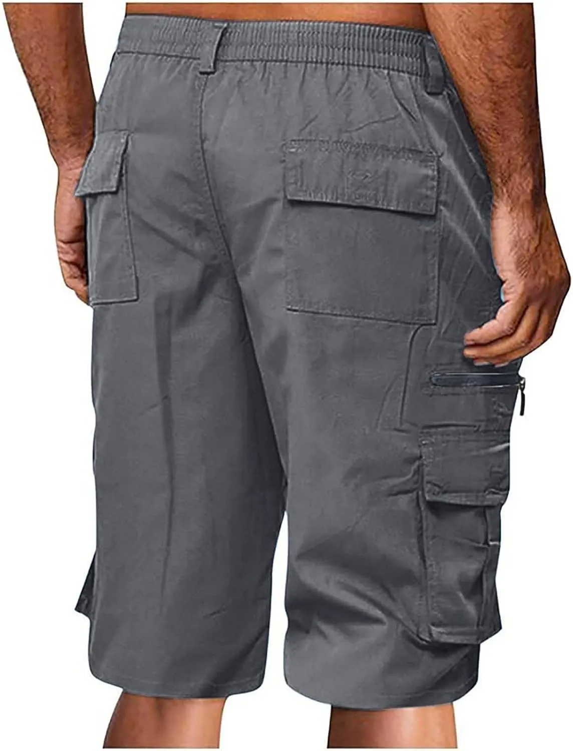 Men's Shorts Hiking 2025 Casual Outdoor Elastic Waist Shorts Travel Summer Athletic Big and Tall Fashion Short Pants