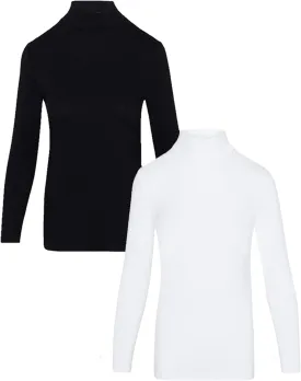 Natural Uniforms Women's Long Sleeve Mock Turtle-Neck T-Shirt Under Scrub
