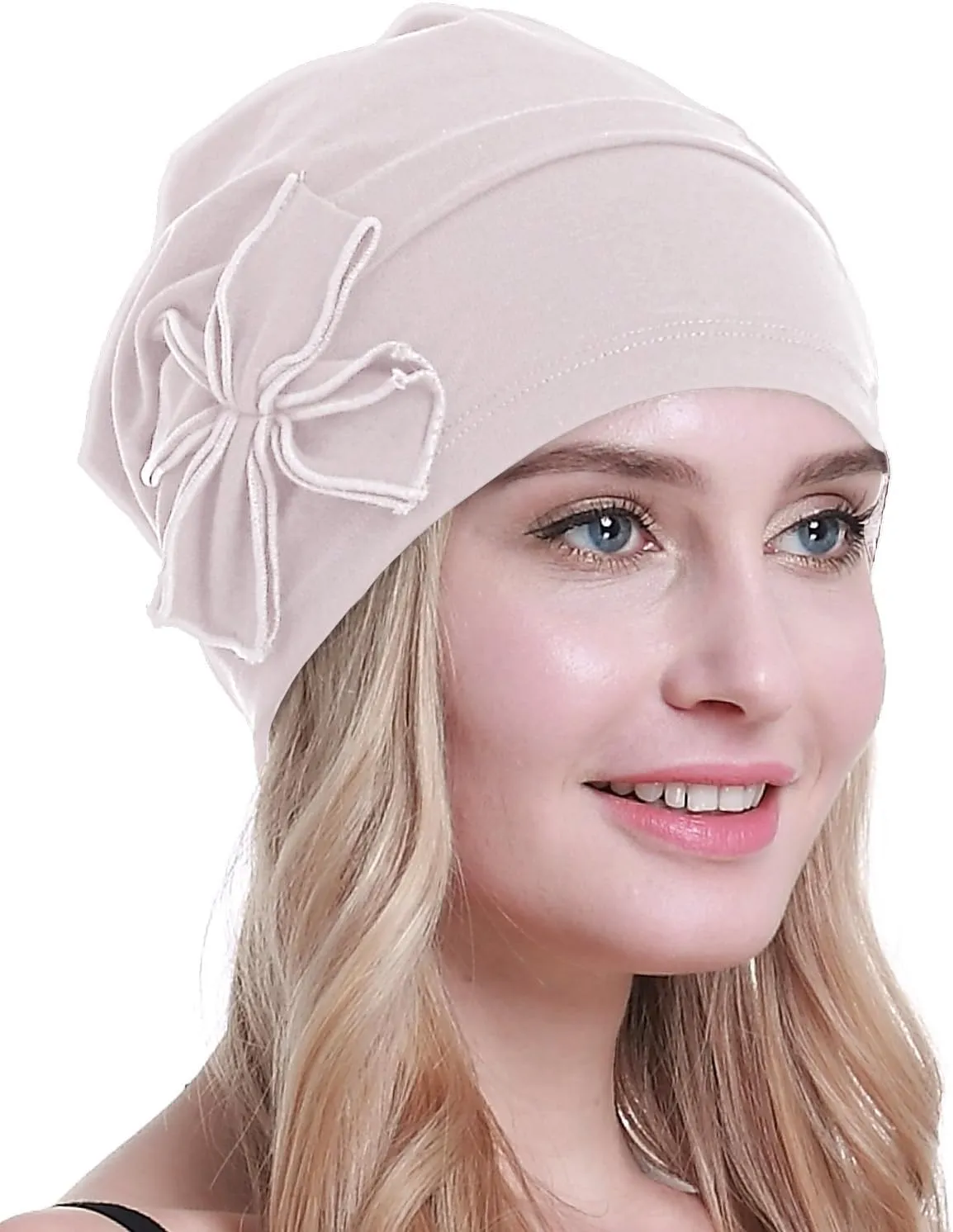 osvyo Cotton Chemo Turbans Headwear Beanie Hat Cap for Women Cancer Patient Hairloss