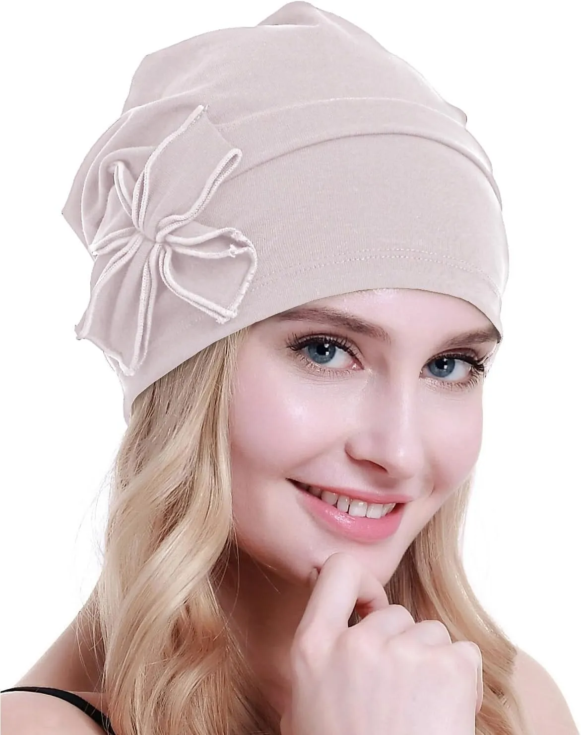 osvyo Cotton Chemo Turbans Headwear Beanie Hat Cap for Women Cancer Patient Hairloss