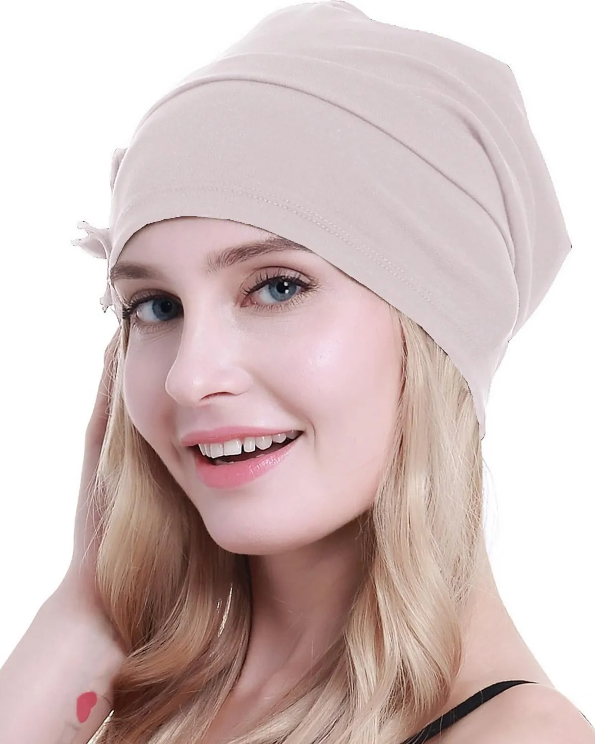 osvyo Cotton Chemo Turbans Headwear Beanie Hat Cap for Women Cancer Patient Hairloss