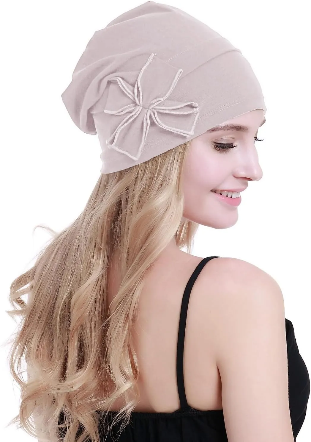 osvyo Cotton Chemo Turbans Headwear Beanie Hat Cap for Women Cancer Patient Hairloss