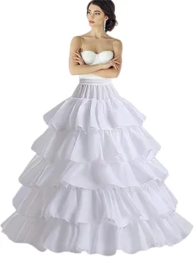 Petticoats for Women Crinoline Underskirt Slips, 5 Ruffles Wedding Underskirt for Women