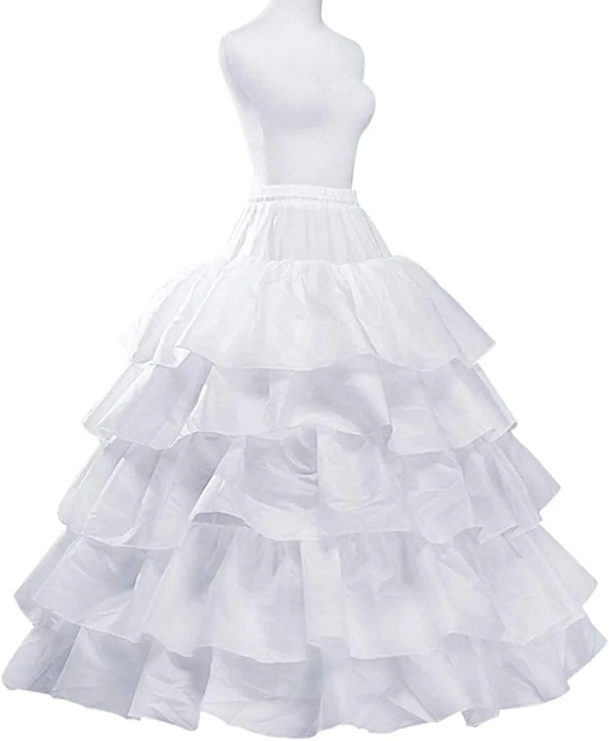 Petticoats for Women Crinoline Underskirt Slips, 5 Ruffles Wedding Underskirt for Women