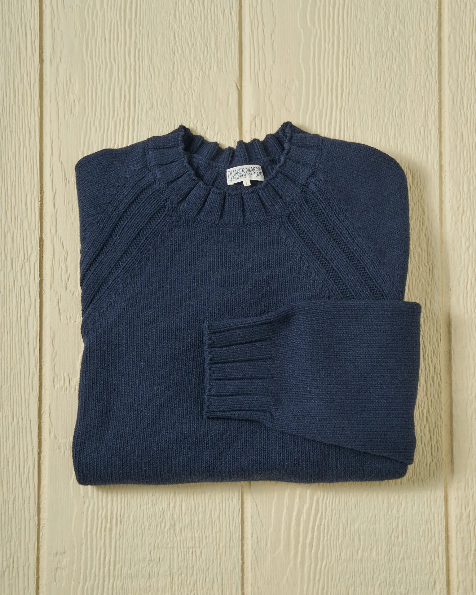 Quaker Crewneck Sweater in Navy
