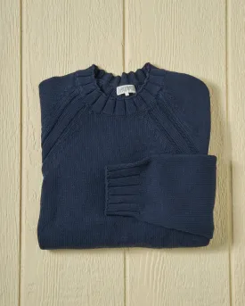 Quaker Crewneck Sweater in Navy