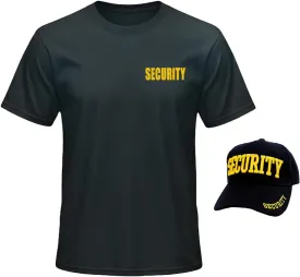 RYNO GEAR Security Cap & Security T-Shirt - Security Professionals, Workware Uniform Kit