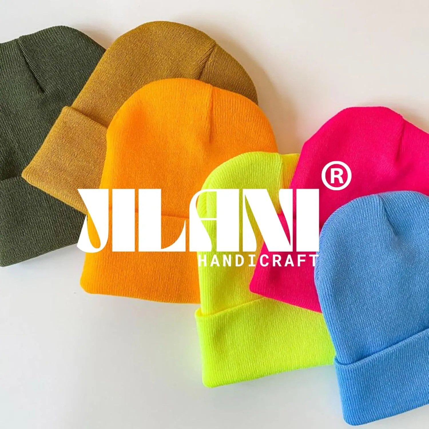 Soft Multicolor Winter Hats, Knitted Beanie Hats for Women & Men Knit Cuffed Beanies Women Plain Beanies