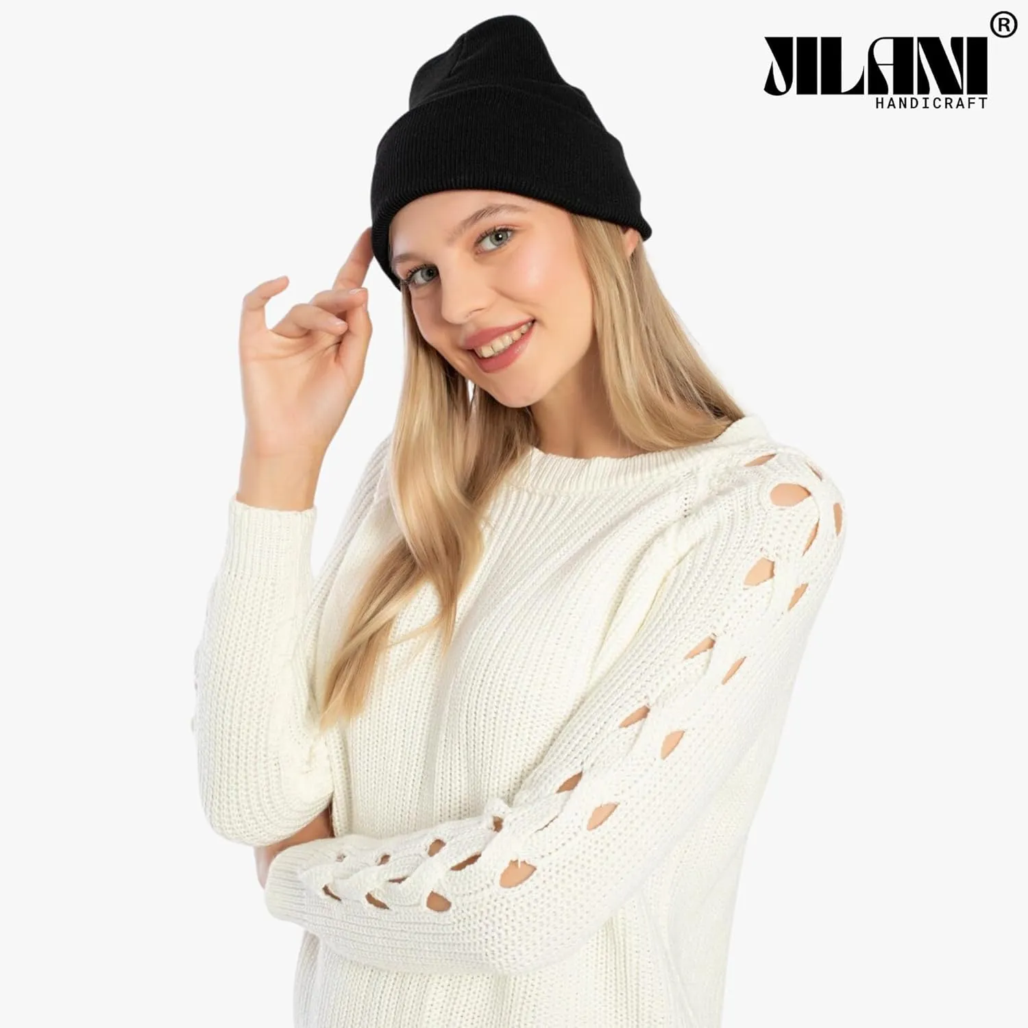Soft Multicolor Winter Hats, Knitted Beanie Hats for Women & Men Knit Cuffed Beanies Women Plain Beanies