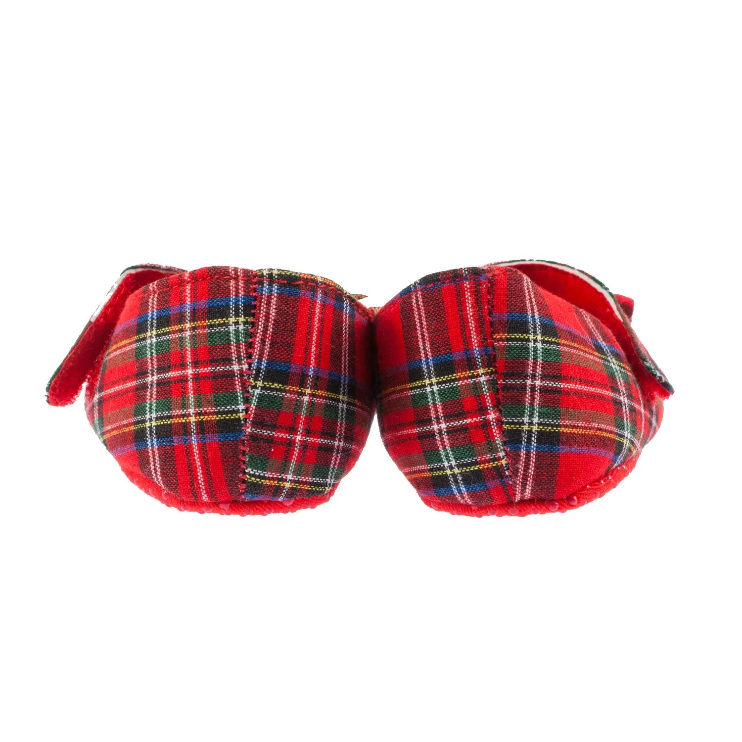 Tartan Baby Girl Shoes With Bow