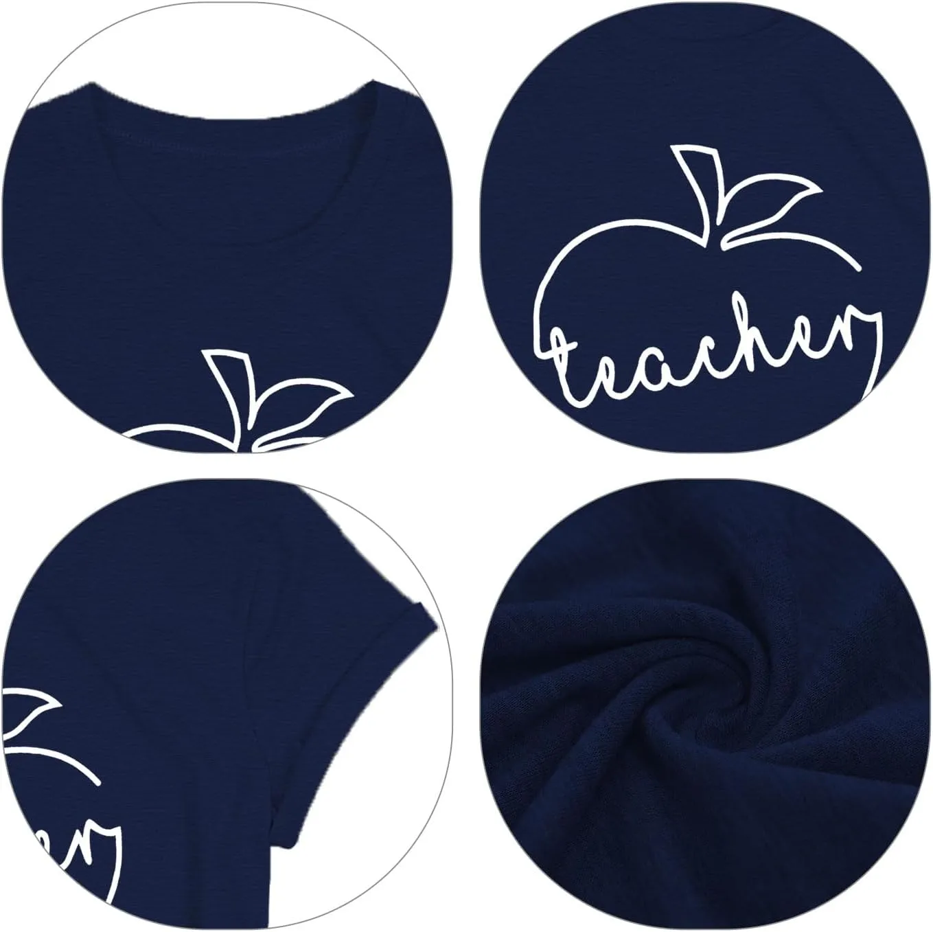 Teacher Shirts for Women Heart T-Shirt Women Teacher Appreciation Tee Teaching Support Tops