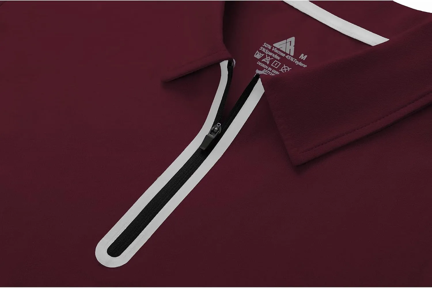 V VALANCH Mens Zipper Polo Shirts Short Sleeve Moisture Wicking Outdoor Golf Shirt Collared Athletic Tennis Polo