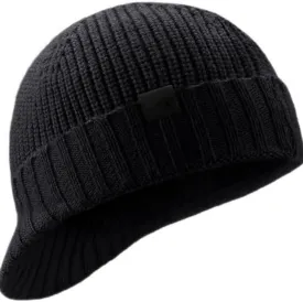 Winter Beanie with Brim for Men Women - Thick Warm Stylish Knit Beanie Hat, Soft Stretch Cute Mens Winter Hats with Visor (US, Alpha, One Size, 03Black, Skullies & Beanies, Skullies & Beanies)