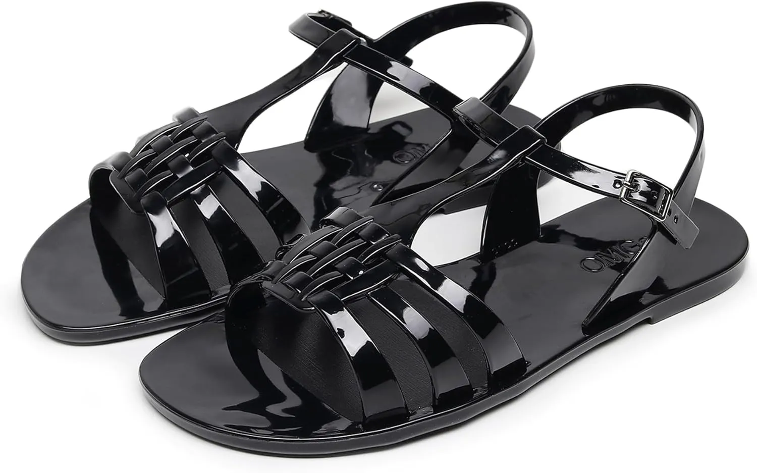 Women Sandals Jelly Shoes Flats Size 9 Beige T-Strap Crystal Jellies Slides Clear Rain Slippers Glitter Summer Beach Retro